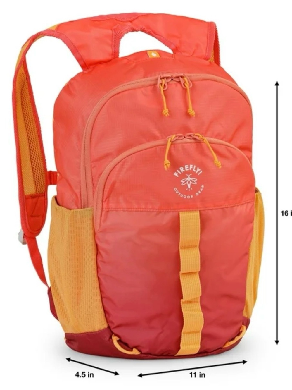 Firefly! Outdoor Gear Youth 13L Backpack Padded Straps Model 30826 Red Ombré